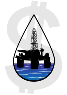 Crude oil production clipart