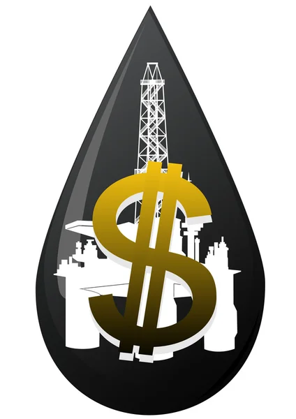 A drop of oil — Stock Vector