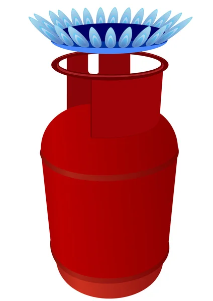 气瓶和燃烧器 — 图库矢量图片