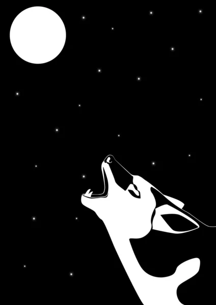 Eenzame wolf — Stockvector