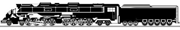 Vieja locomotora — Vector de stock