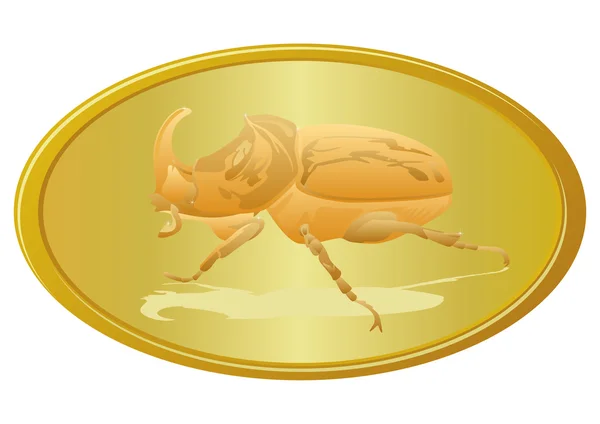 Besouro dourado — Vetor de Stock