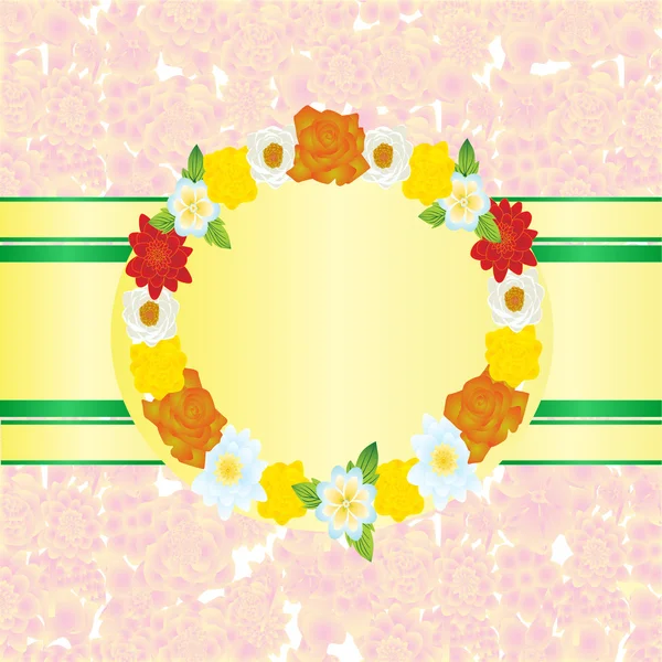 Frame of Flowers — Stock Vector