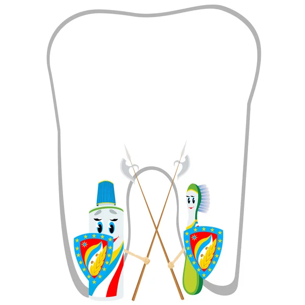 Protección contra la caries dental — Archivo Imágenes Vectoriales