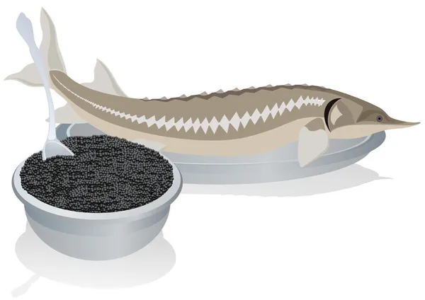 Caviar d'esturgeon — Image vectorielle