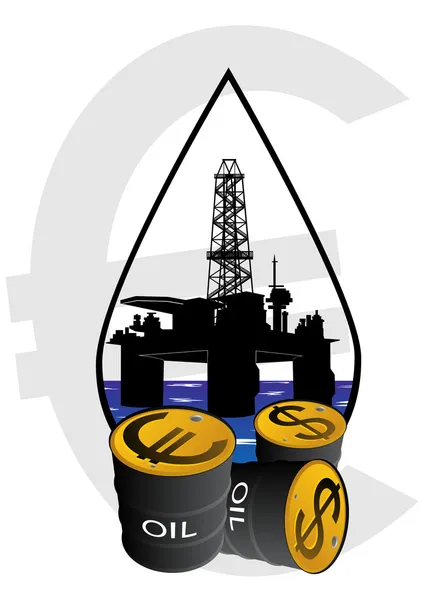 Vente de produits pétroliers — Image vectorielle
