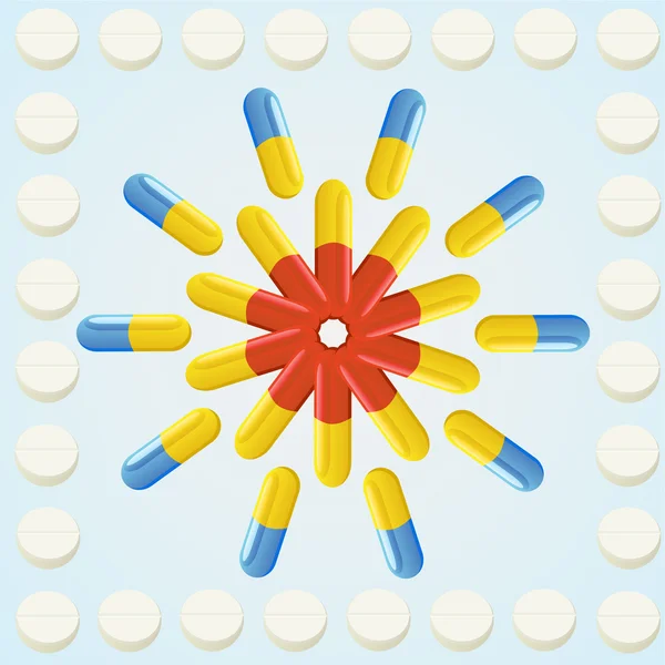 Pilules et comprimés — Image vectorielle