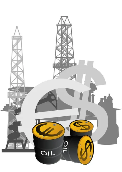 Production et vente de produits pétroliers — Image vectorielle