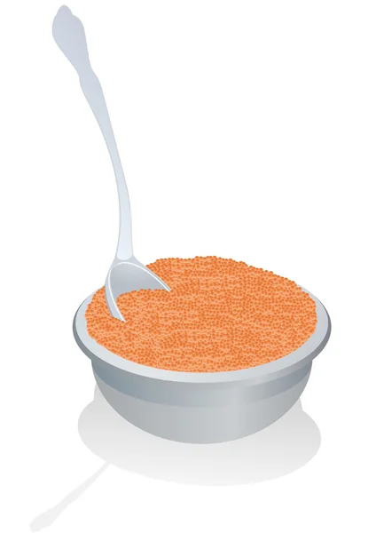 Caviar rojo — Vector de stock