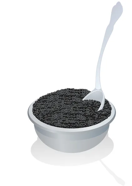 Caviar negro — Archivo Imágenes Vectoriales