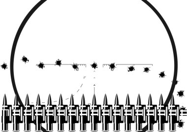 Machine-gun belt clipart