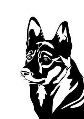 The head of a dog clipart