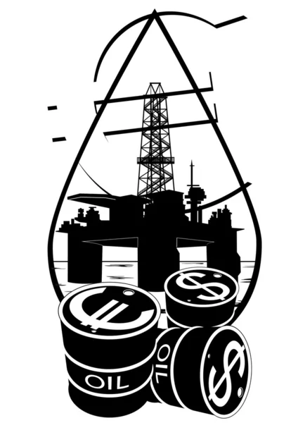 Försäljning av petroleumprodukter — Stock vektor