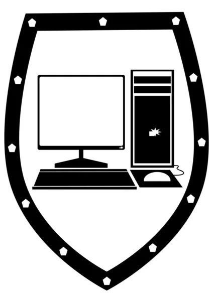 Захист комп ' ютера — стоковий вектор