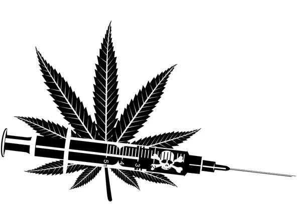 Шприц с наркотиками — стоковый вектор