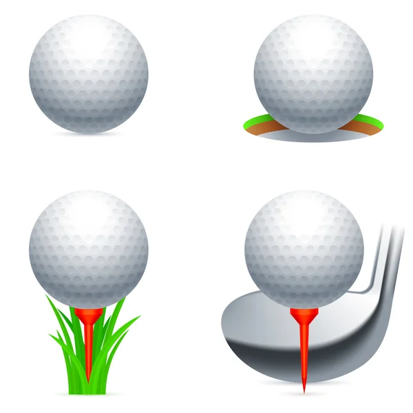 Icônes de golf . — Image vectorielle