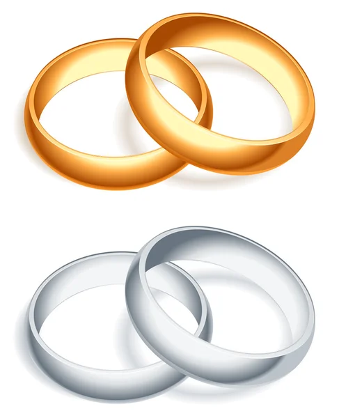 Свадебные кольца. — стоковый вектор
