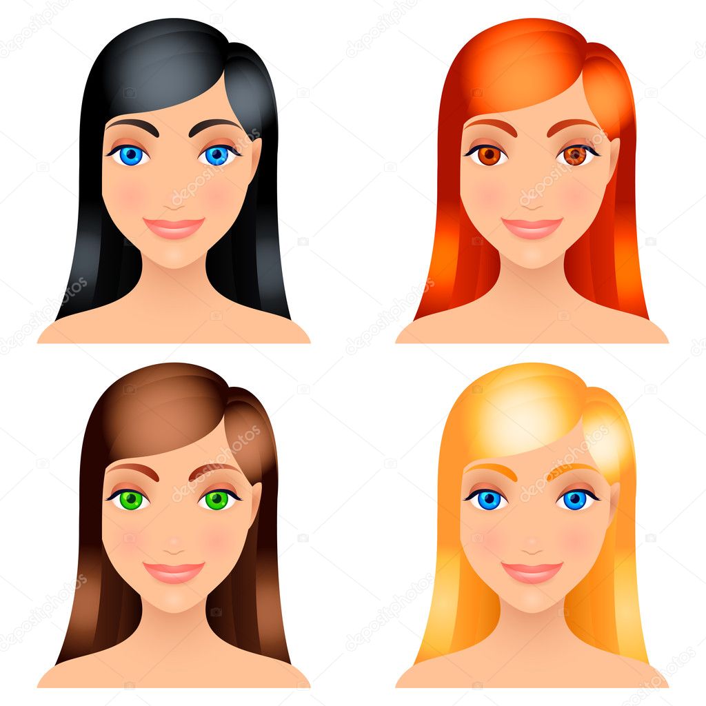 Women hair colors.