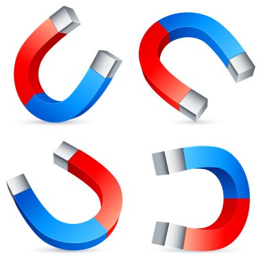 Horseshoe magnets. clipart