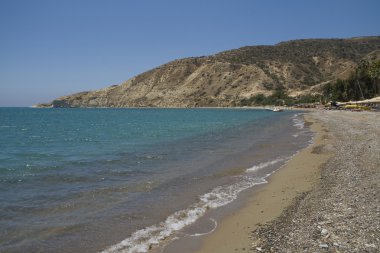 Beach in Pissouri bay, Cyprus clipart