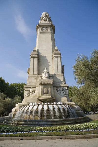 stock image Cervantes Monument in Madrid