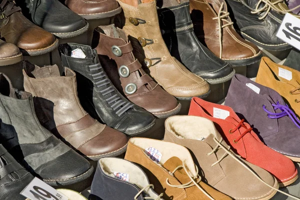 stock image Shoes on the street market