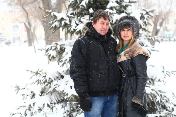 Winter paar — Stockfoto