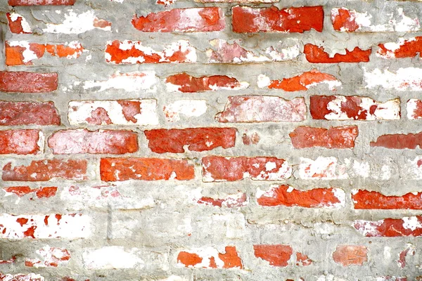 Vieil arrière-plan mural en brique rouge teinté — Photo
