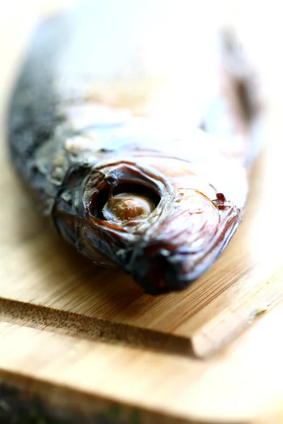 Smoked Fish Isolated On White — Stock Photo, Image