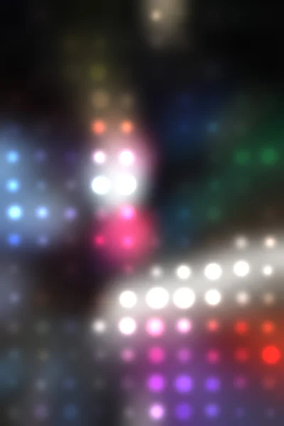 Ilustração de pontos de luz neon disco borrado — Fotografia de Stock