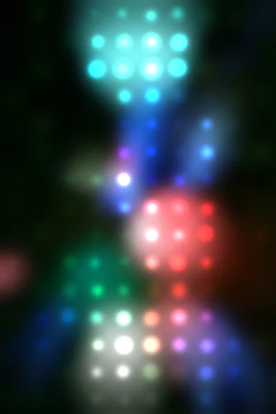 Illustrazione di punti luce sfocati al neon discoteca — Foto Stock