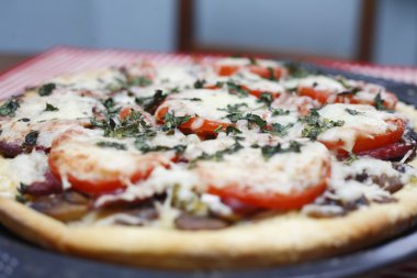 ev yapımı vejetaryen pizza