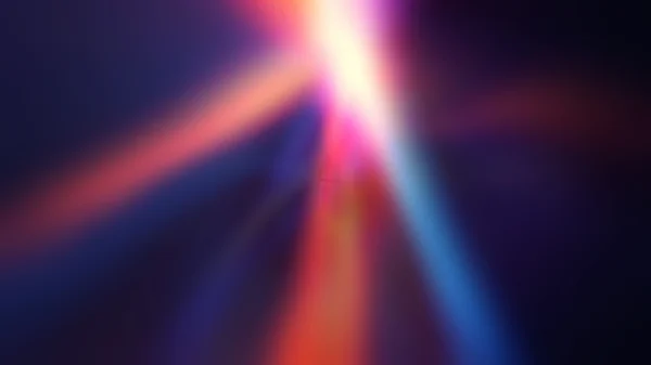 렌즈 섬광 효과가 있는 다채 로운 빛의 광선 폭발 — 스톡 사진