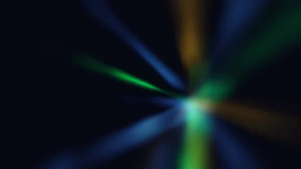 Explosão de raios de luzes coloridos com efeito de brilho da lente — Fotografia de Stock