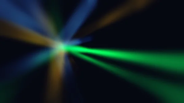 カラフルな光の線は、レンズグレア効果で爆発 — ストック写真