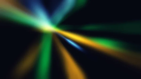 렌즈 섬광 효과가 있는 다채 로운 빛의 광선 폭발 — 스톡 사진