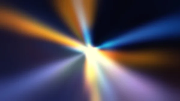 Färgglad ljusstråle explosion med lins bländning effekt — Stockfoto
