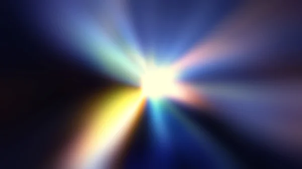 Πολύχρωμη έκρηξη Ray of Lights με εφέ λάμψης φακού — Φωτογραφία Αρχείου