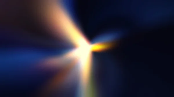 Explosão de raios de luzes coloridos com efeito de brilho da lente — Fotografia de Stock