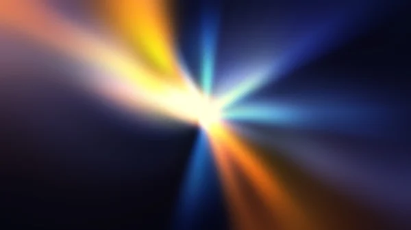 Barevný paprsek světla exploze s efektem záře objektivu — Stock fotografie