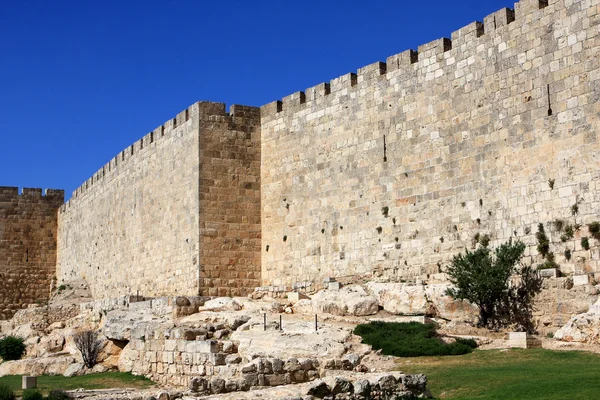耶路撒冷城墙 — 图库照片