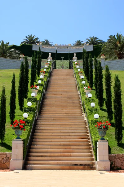 Jardines de Bahai, Israel — Foto de Stock