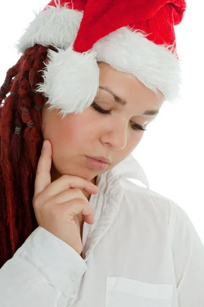 Porträt eines jungen modernen Weihnachtsmädchens. — Stockfoto