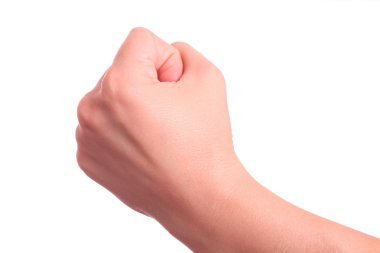 Fist isolated on white. clipart