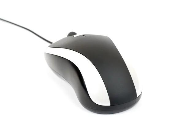 Laser mouse preto e cinza isolado em branco . — Fotografia de Stock