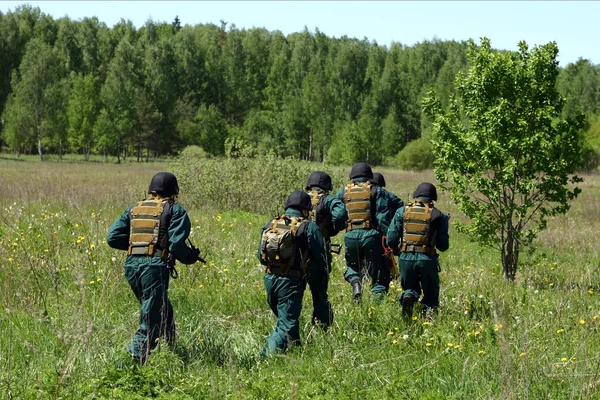 Equipe SWAT em um treinamento . — Fotografia de Stock