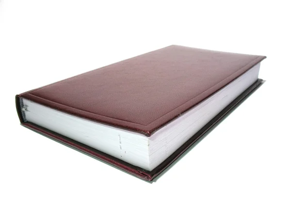 Leather book isolated on white. — Stock Photo, Image