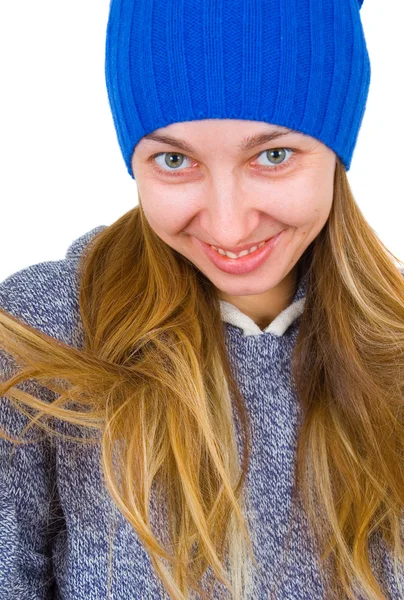 Portrait of a woman in a tuque — Stock Photo, Image