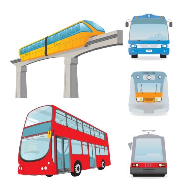 Transport set clipart