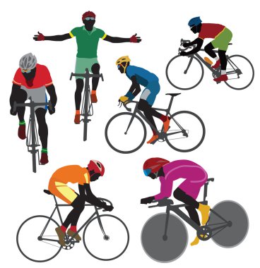 Cyclists clipart